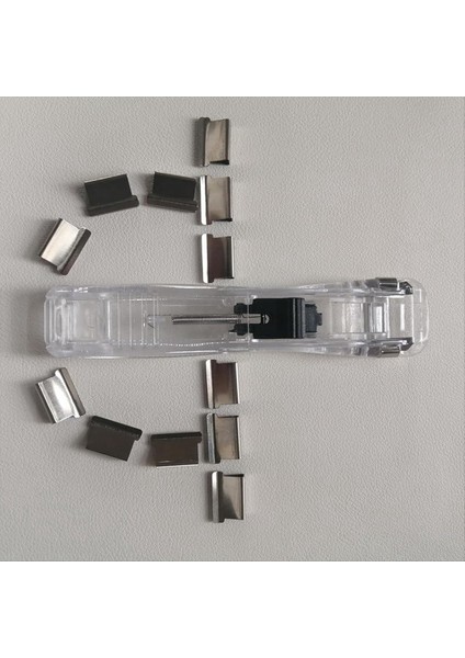 Masaüstü Belgesi Için 50 Yeniden Kullanılabilir Gümüş Metal Klipsli El Tipi Kipi Dağıtıcı Taşınabilir Hızlı Kağıt Klips (Yurt Dışından) indirimleri