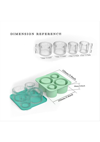 20/30/40 Oz Fincan Için 4 Içi Boş Silindir Buz Kalıbı Yapmak Için Kapaklı Silikon Buz Kalıbı Pembe (Yurt Dışından) modelleri