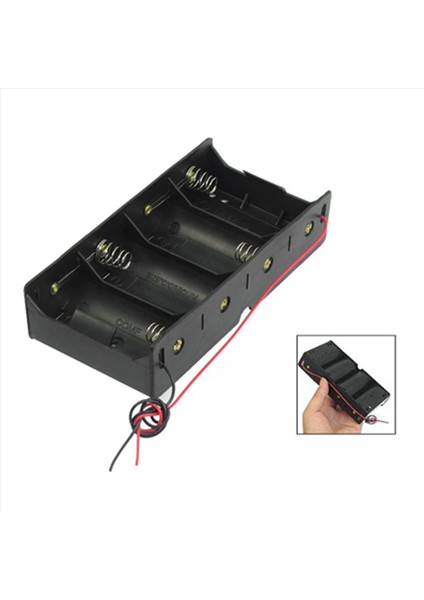 4x Siyah 4 x 1 5V D Pil Tutucu Depolama Kılıfı W Tel Kolları (Yurt Dışından) modelleri