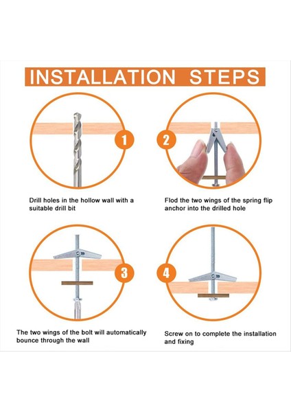 25 Set Cıvata ve Molly Cıvatası Kanat Somun Kiti Ağır Hizmet Tipi Duvar Ankrajları Alçıpanlara Ağır Eşyaları Asmak Için Ürün Yelpazesi Seti (Yurt Dışından) fırsatları