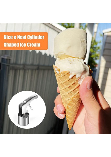 2x Dondurma Kepçe Tetik Çıktı Dondurma Aksesuarları Büyük Hacim Kepçe Silindirik Dondurma Scoop (Yurt Dışından) modelleri