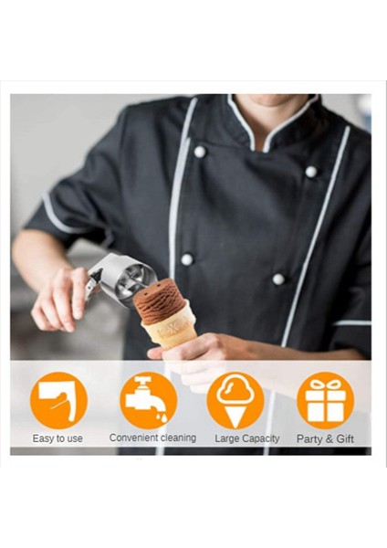 2x Dondurma Kepçe Tetik Çıktı Dondurma Aksesuarları Büyük Hacim Kepçe Silindirik Dondurma Scoop (Yurt Dışından) fırsatları