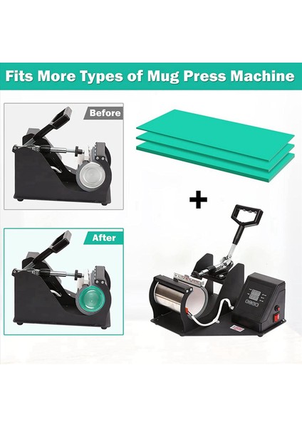 12X Süblimasyon Tumbler Cricut Kupa Pres Için Sargı 3 Kalınlıklar Yeşil Silikon Kupa Sargısı (Yurt Dışından) indirimleri