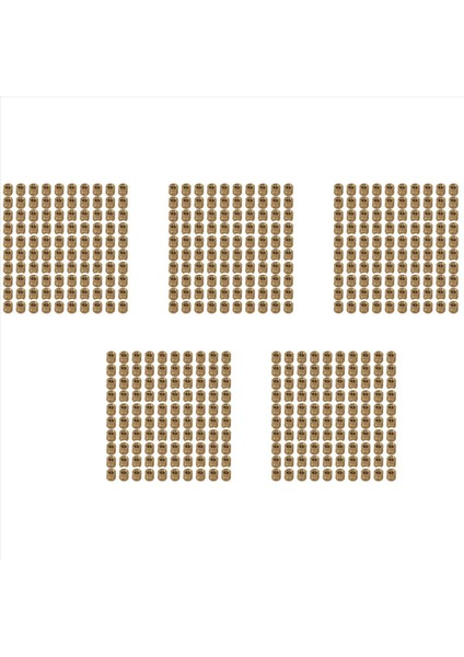 M2 x 3mm Pirinç Silindir Tırtlalı Dişli Yuvarlak Ekleme Gömülü Somun 500 Pcs (Yurt Dışından)