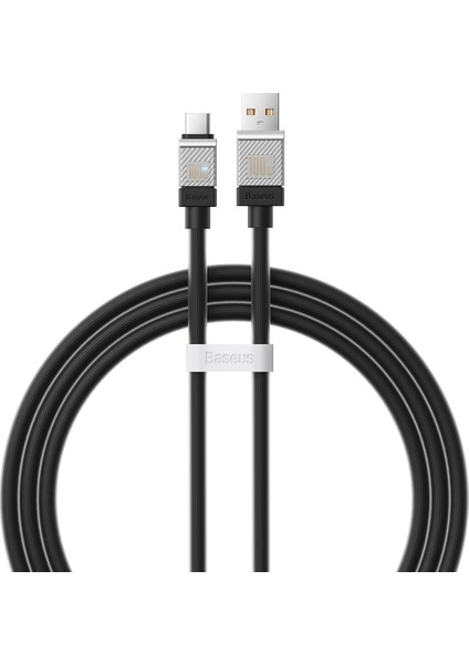 Coolplay Serisi Hızlı Şarj Kablosu USB To Type-C 100W, 1m, Siyah