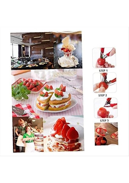 Meyve Corer Çekirdek Çıkarma Çilek Huller Kök Gözler Sap Sebze Mutfak Için Sebze Aracı Yapıyor (Yurt Dışından) modelleri