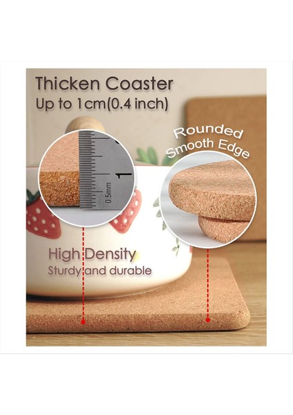 Cork Trivet Yüksek Yoğunluklu Ince Parçacık Kalın Trivetleri 7 8 Inç Isıya Dayanıklı Coaster Cork Placemats (Yurt Dışından) fırsatları