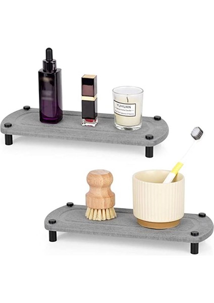Lavabo Anında Kuru Mutfak Lavabo Organizatör Sünger Tutucu Mutfak Lavabo Diyatomlu Kaide Standı Yükseltici Gri 2 Pc (Yurt Dışından) modelleri