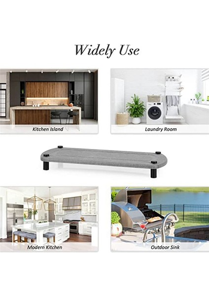 Lavabo Anında Kuru Mutfak Lavabo Organizatör Sünger Tutucu Mutfak Lavabo Diyatomlu Kaide Standı Yükseltici Gri 2 Pc (Yurt Dışından) indirimleri