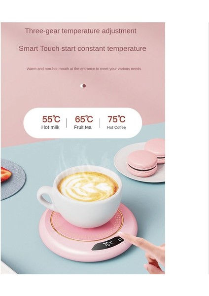USB Isıtma Coaster Sıcak Isıtma Ped Sabit 3jar Dijital Ekran Ayarlama Dokunmatik Isıtıcı Ev Kahve Sütü -Pink Için (Yurt Dışından) modelleri