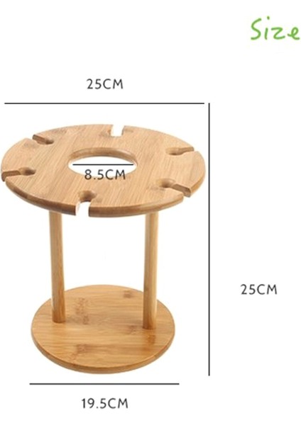Şarap Cam Rafı Müstakil Stemware Raf Raf Doğal Bambu Ahşap Şarap Depolama Gözlükleri Tablet Şarap Cam Tutucu (Yurt Dışından) indirimleri