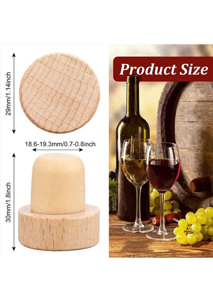 Şarap Şişesi Mahkemeleri T Şekurlu Cork Tapaları Şarap Cork Şarap Durdurucu Yeniden Kullanılabilir Şarap Mantıkları Ahşap ve Kauçuk (120 Parça) (Yurt Dışından) fırsatları