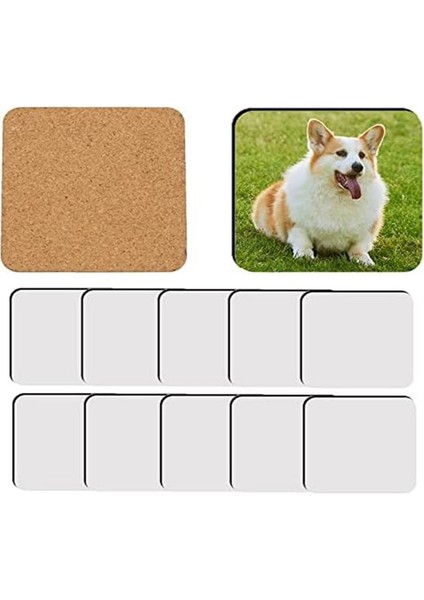 12 Pcs Sublimasyon Square Coaster Boşluklar Toplu Mdf Boşluklar Boğan Cork Coasters Boş Mdf Cork Coasters (Yurt Dışından)