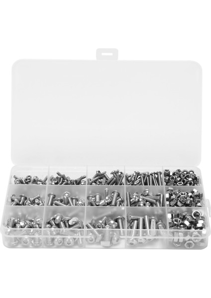 2 Set Vidası ve Somun Kiti Makine Vidası ve Somun Kiti M3 M4 M5 Paslanmaz Çelik Düğme Başlı (Yurt Dışından) fiyatları