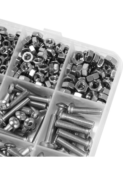 2 Set Vidası ve Somun Kiti Makine Vidası ve Somun Kiti M3 M4 M5 Paslanmaz Çelik Düğme Başlı (Yurt Dışından) modelleri