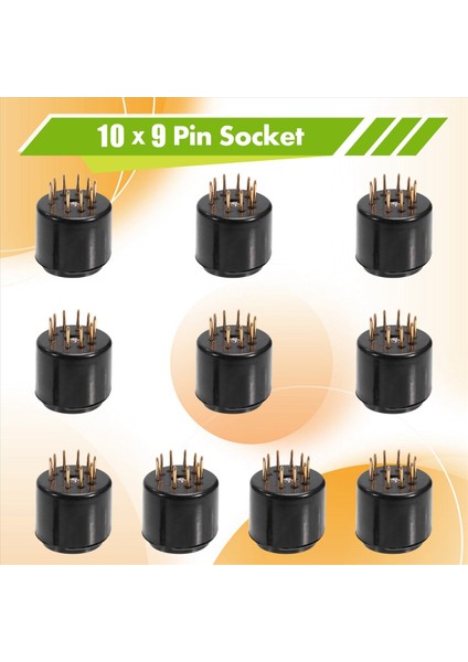 10PCS 9pin Tüp Soket Testi Test Koruyucu 6dj8 12AX7 ECC83 12AU7 ECC82 EF86 6922 5670 Ses Amplifikatörü (Yurt Dışından) fırsatları