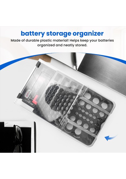 Pil Test Merkezi ile Menteşeli Net Kapaklı Organizatör 93 Pili Çeşitli Boyutlar Siyah (Yurt Dışından) fırsatları