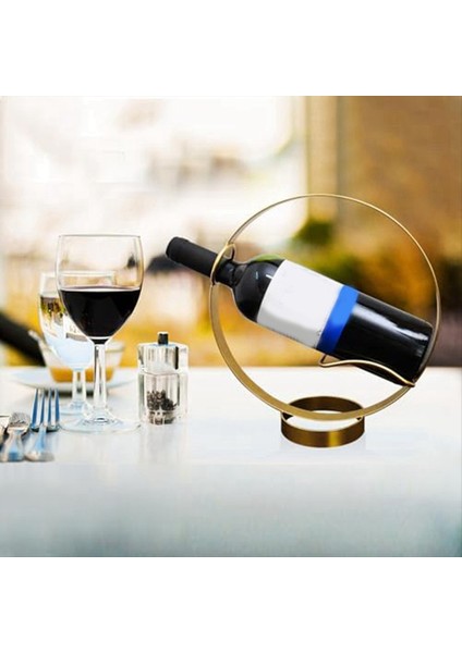 Şarap Sahibi Masa Üstü ve Tezgah - Metal Tek Şarap Şişesi Rafı Dekoratif Bağımsız Şarap Rafları (Yurt Dışından) indirimleri