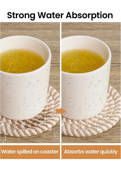 4 3 Inç Içecek Bardak Altlıkları Içecekler Için Emici Bardak Altlıkları Minimalist Fincan Bardak Altlıkları Pamuk Seti Dokuma Bardak Altlıkları (Yurt Dışından) modelleri