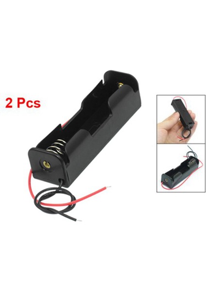 4 Adet Siyah 18650 Düz Uçlu Piller Pil Tutucu Kılıfı W Tel Kurşunları (Yurt Dışından) fiyatları