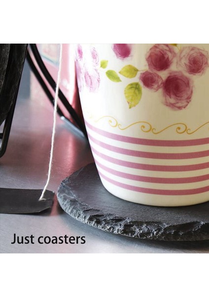 12 Adet Yuvarlak Kayrak Siyah Bardak Altlıkları Içecek Içecek Şarap Bardakları Için El Yapımı Bardak Altlıkları (Yurt Dışından) modelleri