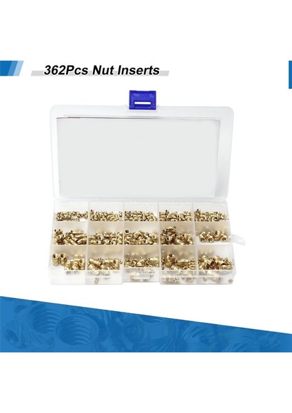 362PCS Somun Ekleri M2/m3/m4/m5/m6 Dişli Ekler Isı Seti Ek Aleti Dişi Iplikçikli Isı Gömme Somunu (Yurt Dışından) fiyatları