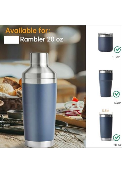 Paslanmaz Çelik Çalkalayıcı - Yeti Rambler 20 Oz&#39 A Uyuyor - Vakum Yalıtımlı Kapak - Sarılma Sırasında Sıçrama Yok (Yurt Dışından) modelleri