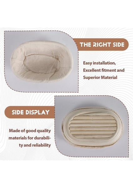 Oval Ekmek Prova Kanıtlama Sepet Rattan Hamur Banneton Baget Brotform ARAÇLARI-17X12X6CM (Yurt Dışından) indirimleri