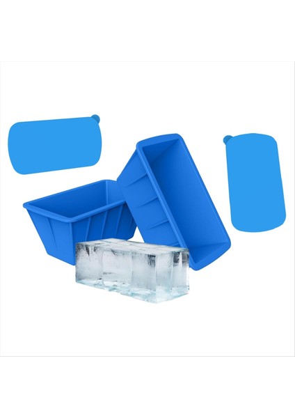 2pcs Buz Bloğu Kalıp Buz Banyosu Dondurucu Kalıp Soğuk Dalma Küvetleri Için Ekstra Büyük Yeniden Kullanılabilir Silikon Kalıp Içecek Soğutucular (Yurt Dışından)