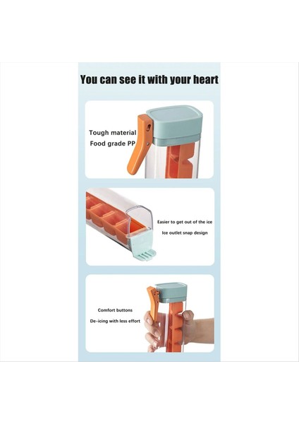 2pcs Tek Elle Presleme Buz Kafesi Serbest Bırakılması Kolay Donma 6 Bölme Buz Küfü Ev Yapımı Küçük Buz Kalıpları A (Yurt Dışından) modelleri