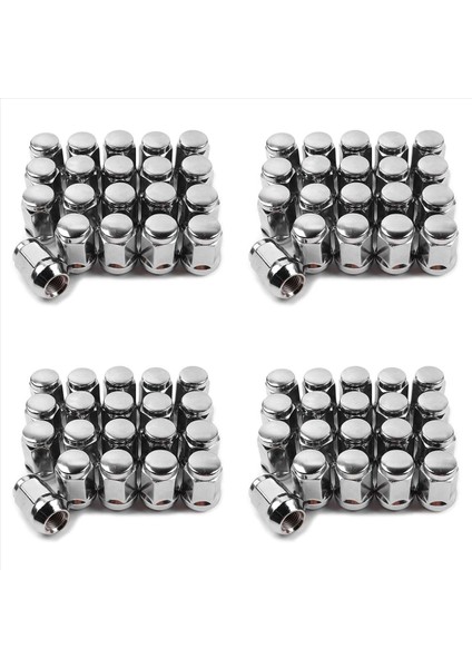 80PCS 14X1 5 Lug Nuts - 19MM Lug Somun 1 38 Inç Uzunluğunda 3/4 Inç Hex Chrome Lug Nuts 1999-2021 Için Chevy Silverado 1500 (Yurt Dışından)