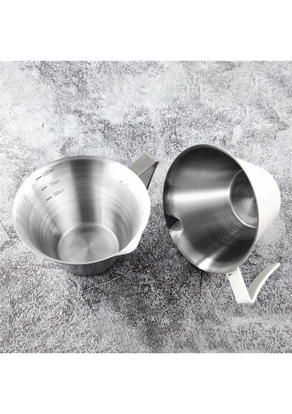 Espresso Saplı Ölçüm Kupası 2 Paket Çift Atış Espresso Bardak Paslanmaz Çelik Espresso Döküm Fincan Gümüş (Yurt Dışından) fiyatları