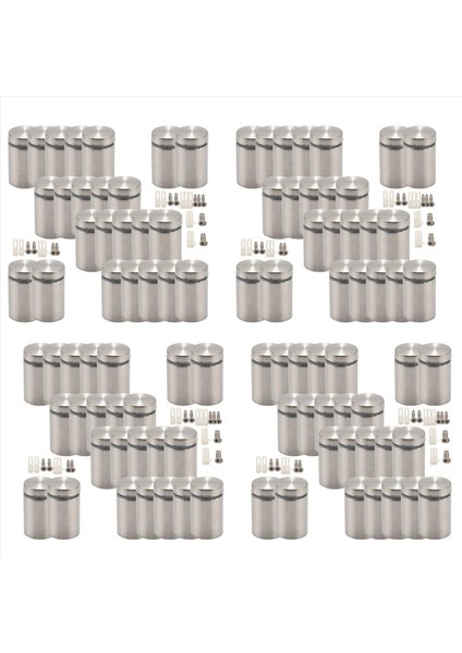 96PCS 3/4 x 1 Inç Işaret Tutucular Standoff Standoff Vidaları Duvar Standoff Tutucular Vidalar Montaj Donanım Reklam Cam Akrilik (Yurt Dışından)