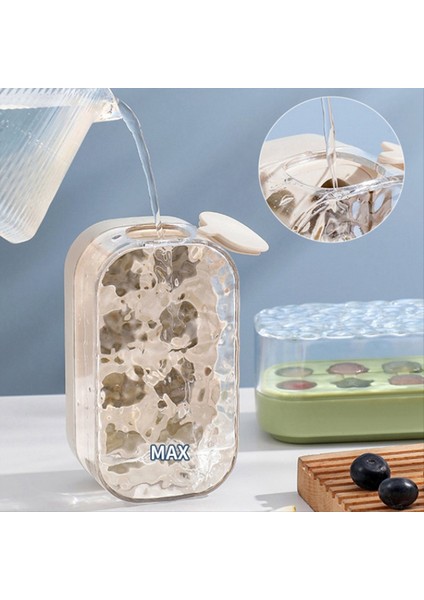 Buz Ice Cube Tepsisi 8 Buz Küp Tepsisi Kutu Itme Tipi Buz Küp Maker Kolay Demold Buz Tepsisi Kalıp Yaz Mutfak Gadgets B (Yurt Dışından) fırsatları