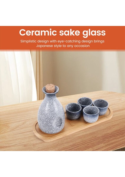 1 Set Zarif Japon Tarzı Seramik Sake Sake Pot Retro Sake Set Japon Retro Basit Seramik Sake Cup ve Pot (Yurt Dışından) fırsatları