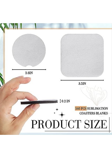 160 Pcs Süblimasyon Bardak Altlıkları Boş 2 8 Inç Yuvarlak Boş Bardak Altlıklar Için Diy El Sanatları Boyama Isı Transfer Leri (Yurt Dışından) fiyatları