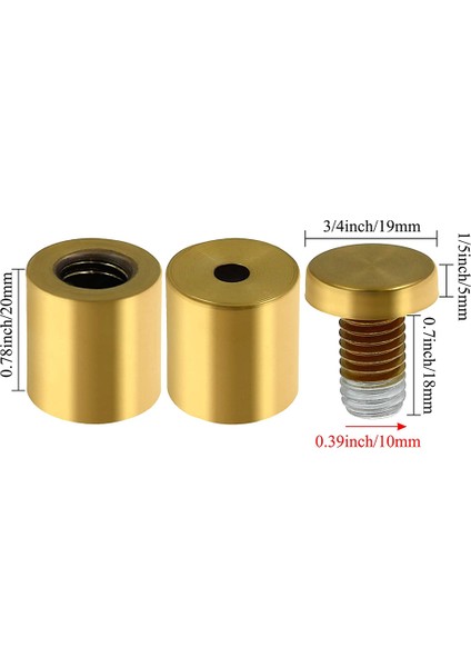 24 Adet 3/4 Inç x 1inch Paslanmaz Çelik Standoff Vidaları Duvar Işareti Sarkık Montaj Donanımı Reklam Camı Dikme (Yurt Dışından) fırsatları