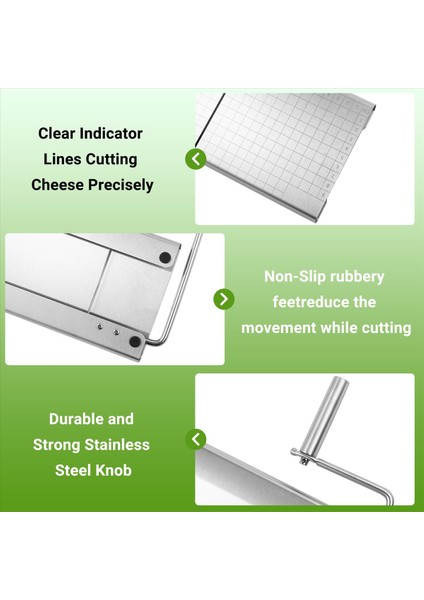 Blok Peynir Dilimleyicileri Için 8 Telli Peynir Kesiciler ile Paslanmaz Çelik Peynir Dilimleyicisi Kesme Peynir Tereyağı (Yurt Dışından) fırsatları