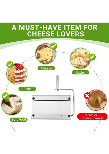 Blok Peynir Dilimleyicileri Için 8 Telli Peynir Kesiciler ile Paslanmaz Çelik Peynir Dilimleyicisi Kesme Peynir Tereyağı (Yurt Dışından) indirimleri
