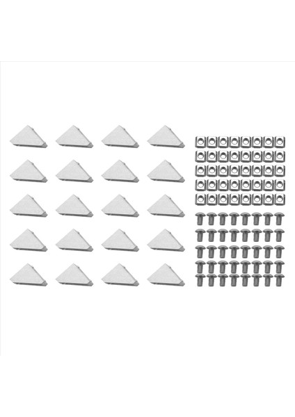 2020 Serisi Alüminyum Profil Konnektör Seti 200PCS Köşe Braketi 400 Pcs M5 x 10MM T-Yüz (Yurt Dışından) fiyatları