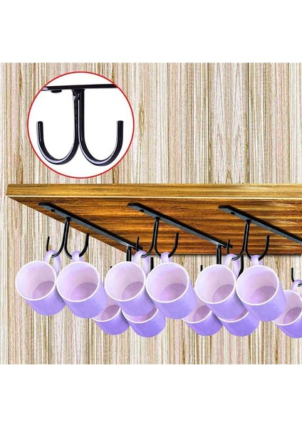 Dolap Altında Kahve Kupa Tutucu Kahve Fincanı Mutfak Için Kupa Kancaları Mutfak Için Kabine Kupa Rafı Altında (Yurt Dışından) fırsatları