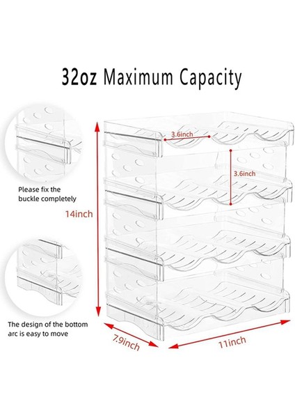 Dolap Su Şişesi Depolama Rafı Içecek Şişesi Depolama Ekran Rafı Mutfak Buzdolabı Için Istiflenebilir Kupa Rafı (Yurt Dışından) fiyatları