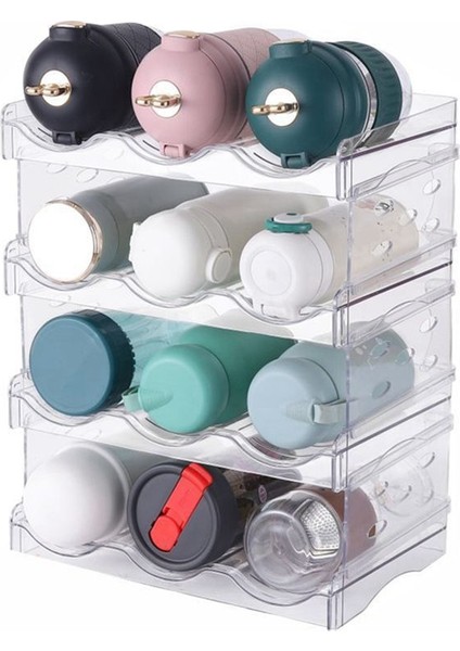 Dolap Su Şişesi Depolama Rafı Içecek Şişesi Depolama Ekran Rafı Mutfak Buzdolabı Için Istiflenebilir Kupa Rafı (Yurt Dışından) modelleri