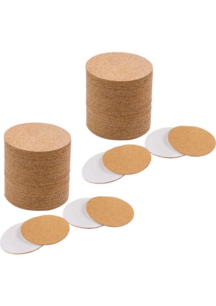 Kendinden Yapışkanlı Bardak Altlıkları Cork Paspaslar Corker ve Diy El Sanatları Malzemeleri (160 Yuvarlak) Için Destek Tabakaları (Yurt Dışından)
