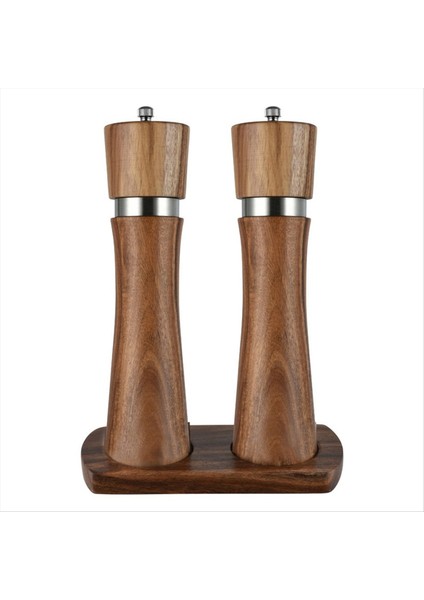 Tuz ve Karabiber Değirmeni Değirmen Coaster Ayarlanabilir Seramik Öğütücü Tuz Değirmeni Paslanmaz Çelik Öğütücü Biber Değirmeni ile Seti (Yurt Dışından)