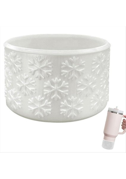 Silikon Kupa Kapak Buz Kupası Botlar Araç Su Kupası Şişe Koruyucu Kapak Kar Tanesi Dokusu Kaymaz Kapak (Yurt Dışından) fiyatları