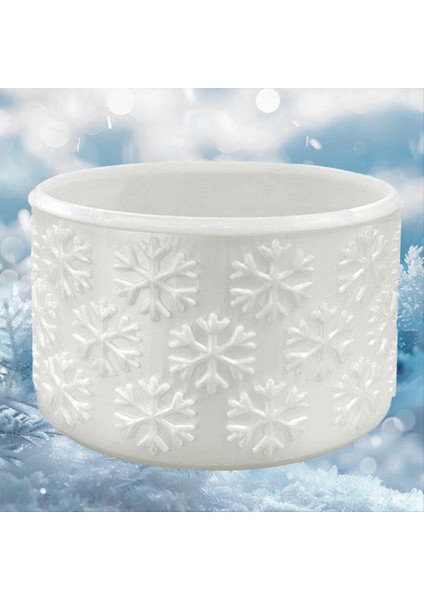 Silikon Kupa Kapak Buz Kupası Botlar Araç Su Kupası Şişe Koruyucu Kapak Kar Tanesi Dokusu Kaymaz Kapak (Yurt Dışından) fırsatları