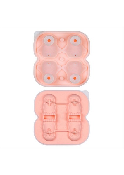 Penguen Buz Küp Kalıbı Eğlenceli Şekiller Buz Küpü Tepsisi Içecekler Için 4 Sevimli Penguen Buz Topu Yap Kokteyller Buzlu Kahve Pembe (Yurt Dışından)