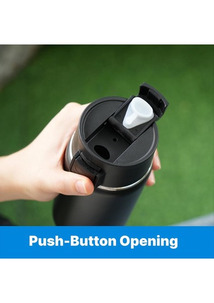 Hydroflask Için Otomatik Flip Değiştirme Kapağı 12 16 18 20 32 40 64OZ Geniş Ağız Şişeleri Düğme Kilitli Yedek Kapak Kapağı (Yurt Dışından) modelleri