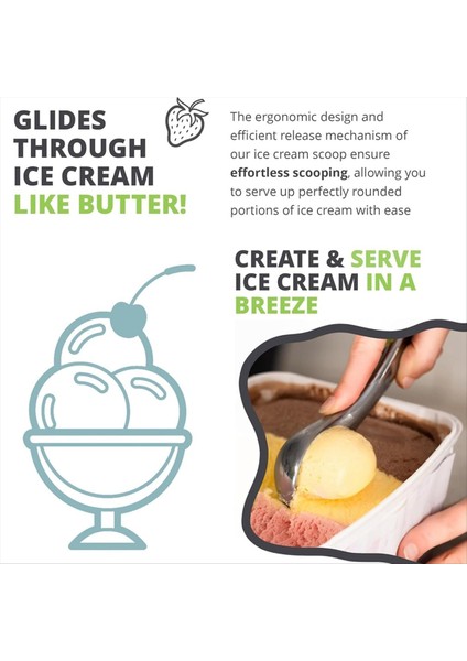 Paslanmaz Çelik Dondurma Kepçe - Zahmetsiz Porsiyon Için Rahat Sap - Katı Dondurma Için Falafel (Yurt Dışından) fiyatları